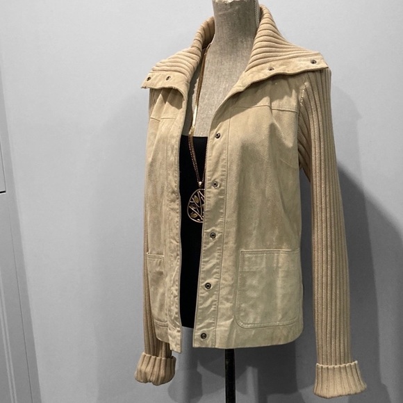 Lady Hathaway Tan Suede Jacket Medium - Picture 2 of 12